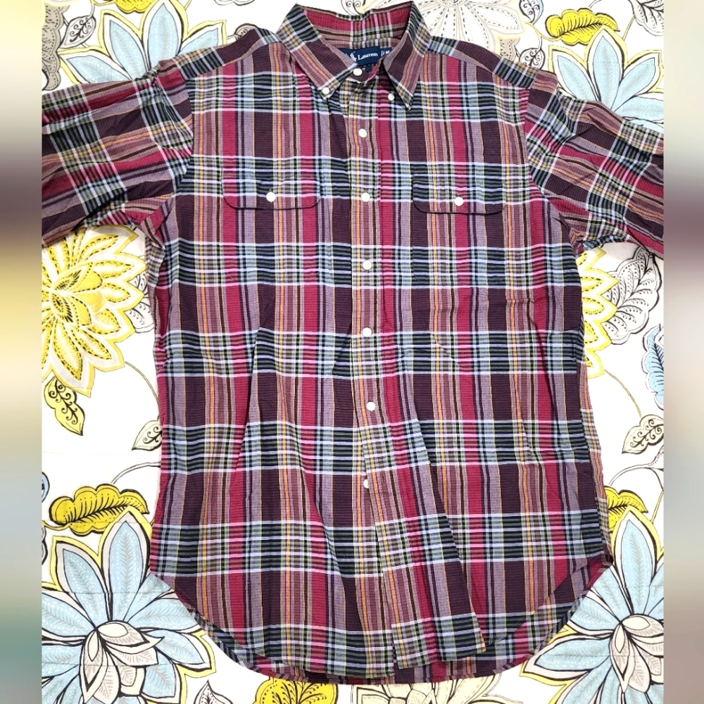 Ralph Lauren Polo Classic Short Sleeve Button-Up sz M